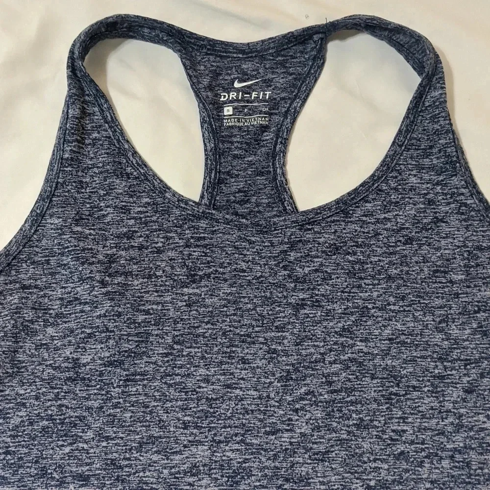 Nike Dri-Fit Racerback Tank Top, Color Blue/Gray Size S